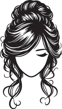 Girl Hairstyle Illustration vector