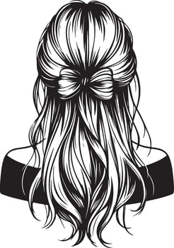 Girl Hairstyle Illustration vector