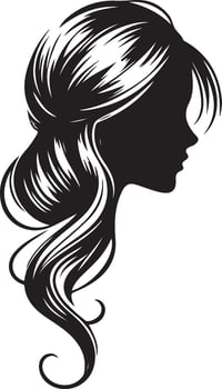 Girl Hairstyle Illustration vector