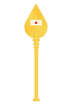 Golden Vel illustration , Vel is a divine javelin or spear associated with Murugan, the Hindu god of war vector