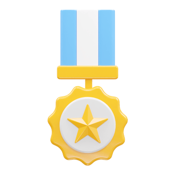 Champion medal icon illustration 3d rendering element png