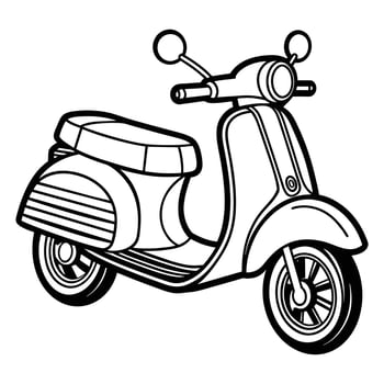 scooter isolated on white background. vector