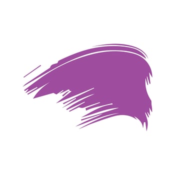 Purple ink brush strokes isolated on white background. Grunge graphic elements. Dirty texture banners. Ink splatters. vector