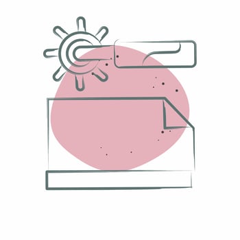 Icon Carbon Paper. related to Sewing symbol. Color Spot Style. simple design illustration vector