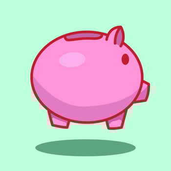 Pig Bank Cartoon illustration. Piggy Bank. Pig Piggy Bank coin illustration and icon for print and digital design vector