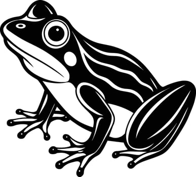 frog illustration on white background eps 10 vector