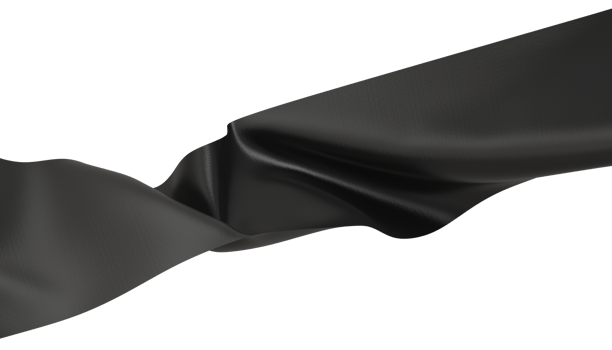 Realistic 3d Black Ribbon png