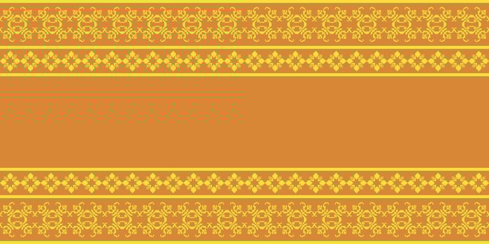 Elegant Textile Border with Floral Motif.Vintage Textile Border for Classic Designs.Colorful Textile Border with Geometric Patterns with copy space area vector