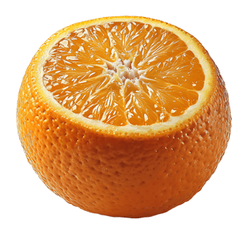 orange fruit with water drop transparent background png