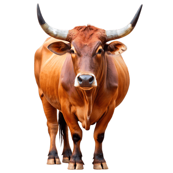wild ox isolated on transparent background png