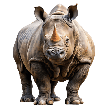 sumatran rhinoceros isolated on transparent background png