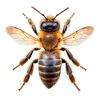 bee isolated on transparent background png