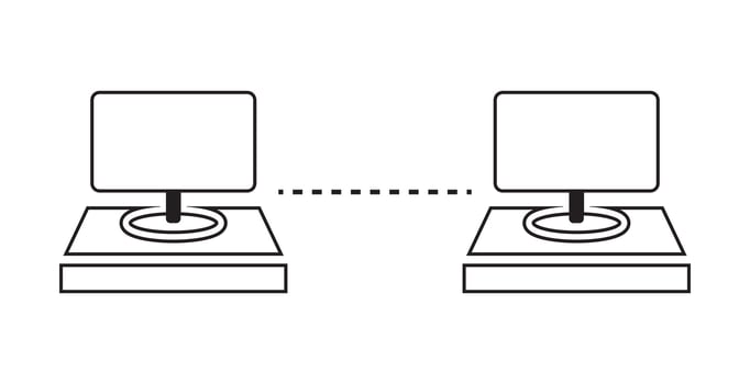 communication between two computers ,icon vector