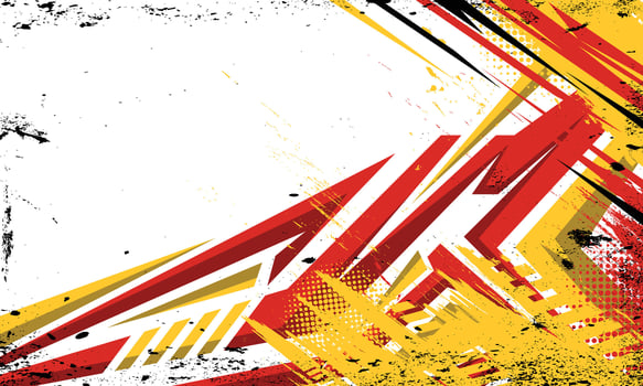 Abstract geometric background with grunge brush strokes for racing style car wrap decal vector