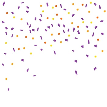 Confetti. Festive confetti in flat style on a white background. Background with colored confetti for cards, posters, background. vector