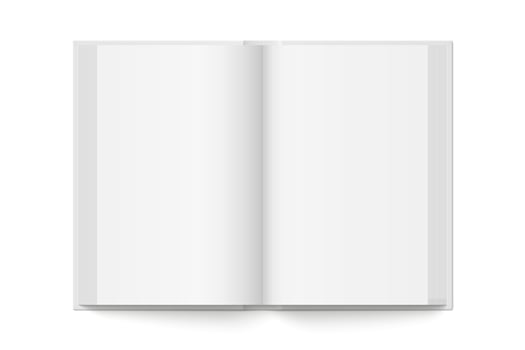 mockup of hardcover square book spread isolated. vector