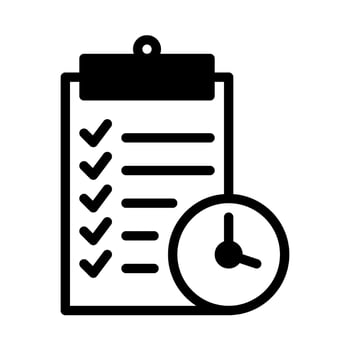 Planning icon or logo illustration outline black style vector