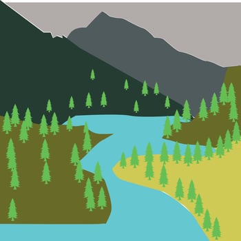 mountain vectors illustration symbol design