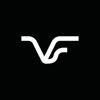 Modern Letter VF Minimalist simple logo, logotype element for template vector
