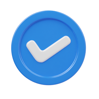 Accept icon 3d render illustration png