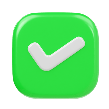 Accept icon 3d render illustration png