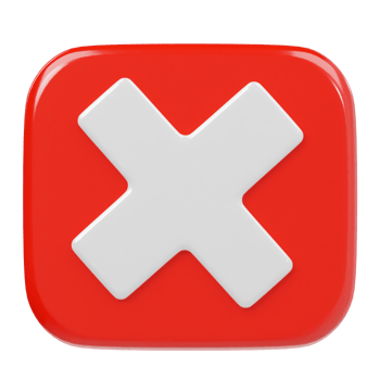 Reject icon 3d rener illustratio png
