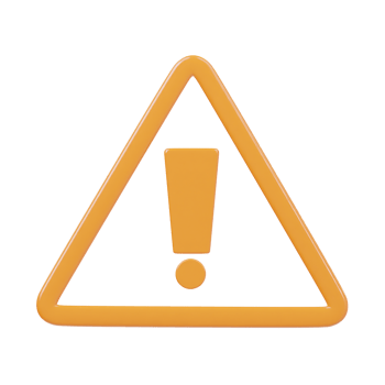 Warning icon 3d render illustration png