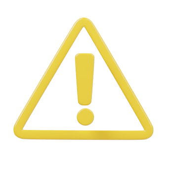 Warning icon 3d render illustration png