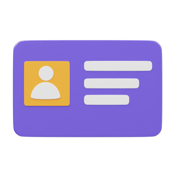 Business card icon 3d render illustration png