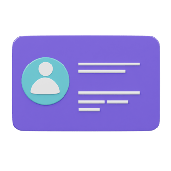 Business card icon 3d render illustration png
