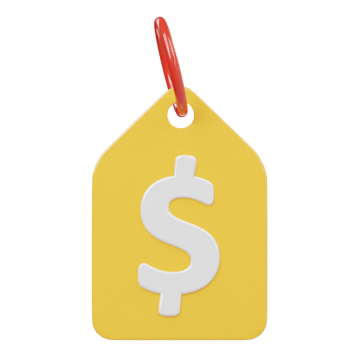 Price tag icon 3d render illustration png