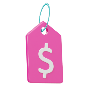 Price tag icon 3d render illustration png
