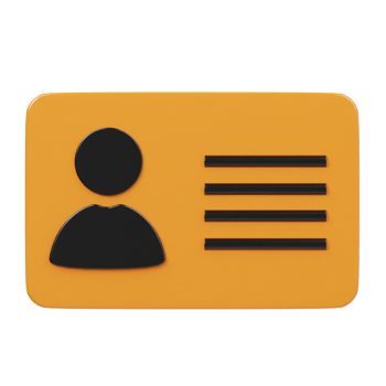 Business card icon 3d render illustration png