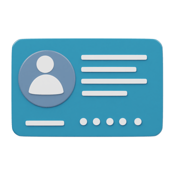 Business card icon 3d render illustration png
