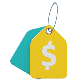 Price tag icon 3d render illustration png