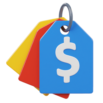 Price tag icon 3d render illustration png