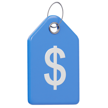 Price tag icon 3d render illustration png
