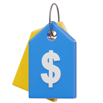 Price tag icon 3d render illustration png
