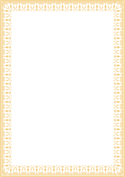 Golden frame on blue background, edges, corners png