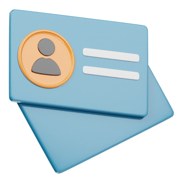 Business card icon 3d render illustration png