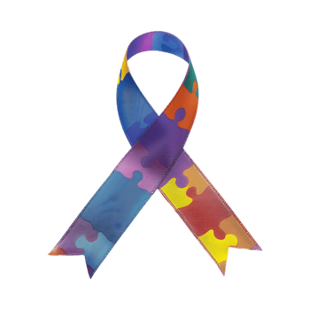 Autism Day Ribbon on Transparent Background png