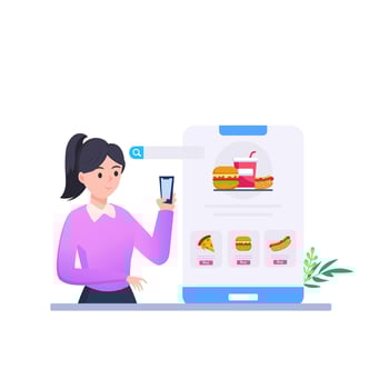 Online Food Order Illustration vector