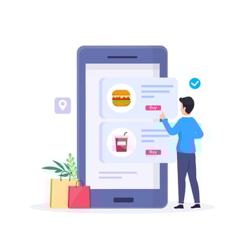 Online Food Order Illustration vector