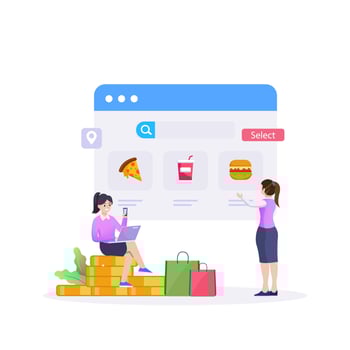 Online Food Order Illustration vector