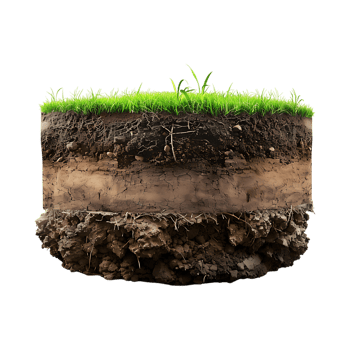 Soil with Grass on Transparent Background png