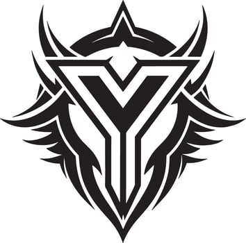 abstract tattoo illustration black and white vector