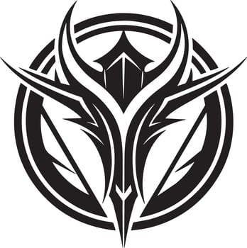 abstract tattoo illustration black and white vector