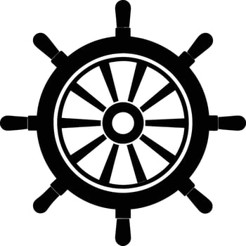 ship steering wheel vector