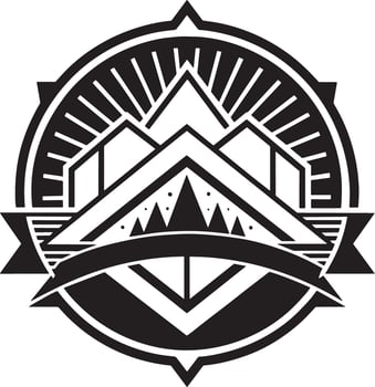 mordern business logo illustration black and white vector