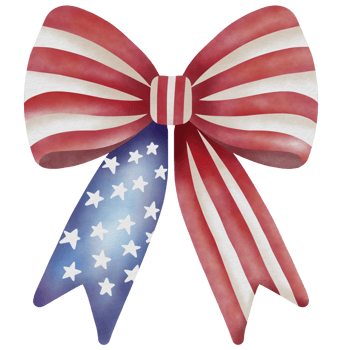 american flag ribbon,bow,American Independence Day, 4 July png